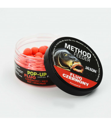 Kulki Pop-Up Fluo Method Feeder 10mm 30g czerwony