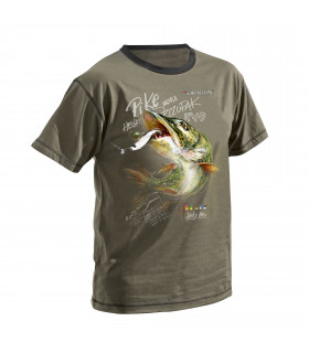T-Shirty Dragon Szczupak oliwkowe