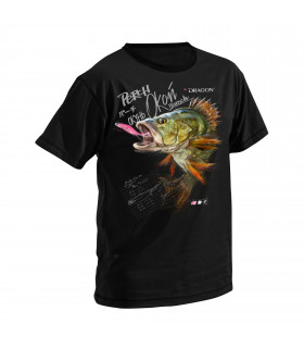 T-Shirty Dragon Okoń czarne