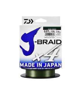 Plecionki Daiwa J-Braid X4 zielone 135m