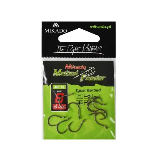 Haczyki methodowe Mikado HMF13 rozmiar 6 10 sztuk