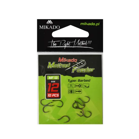 Haczyki methodowe Mikado HMF13 rozmiar 12 10 sztuk