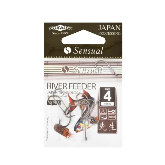 Haczyki feederowe Mikado Sensual River Feeder rozmiar 4 10 sztuk