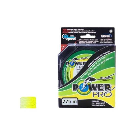 Plecionka spinningowa Power Pro Hi-Vis Yellow 0,36mm 275m