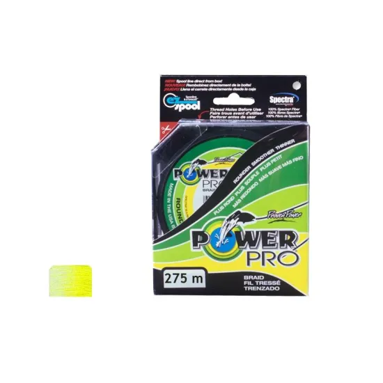 Plecionka spinningowa Power Pro Hi-Vis Yellow 0,43mm 275m