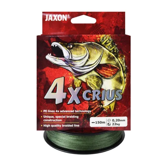 Plecionka spinningowa Jaxon Crius 4X ciemnozielona 0.20mm 150m