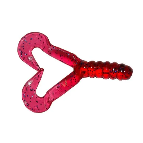 Twister Manns 4,5 cm PU wiśniowy / niebieski brokat