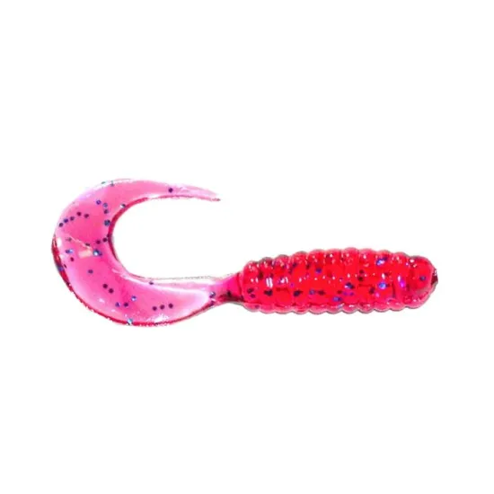 Twister Manns 3,0 cm PU wiśniowy / niebieski brokat