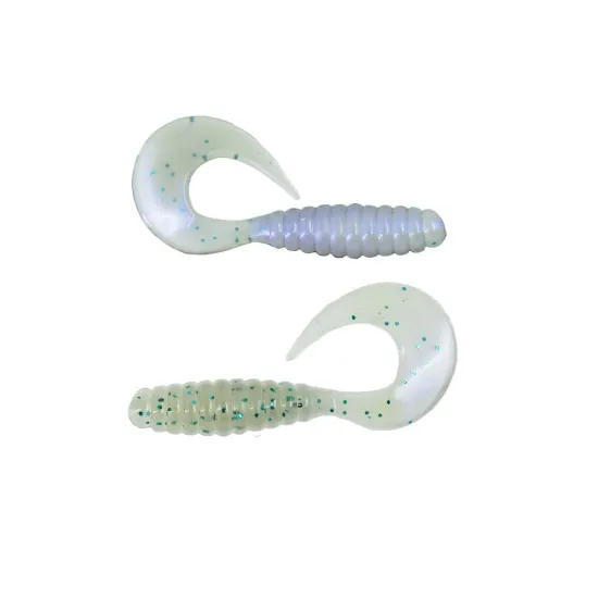 Twister Manns 4,0 cm WH miodowy / zielony brokat