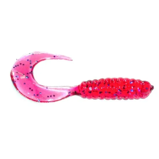 Twister Manns 4,0 cm PU wiśniowy / niebieski brokat