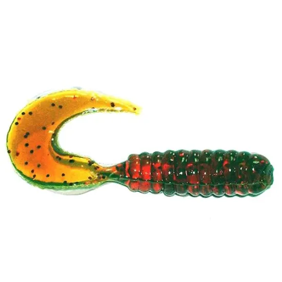 Twister Manns 5,5 cm RFMO motor oil / czerwony brokat