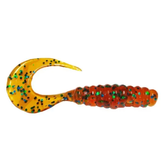 Twister Manns 7 cm WH miodowy / zielony brokat