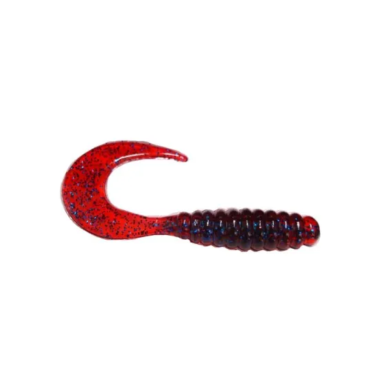 Twister Manns 7 cm PU wiśniowy / niebieski brokat
