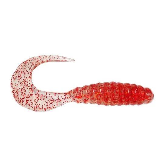 Twister Manns 7 cm RFCL przezroczysty / czerwony brokat