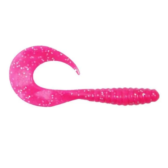 Twister Manns 7 cm MFEP jaskrawo różowy z brokatem