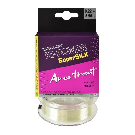 Żyłka spinningowa Dragon Hi-Power SuperSILK Area Trout 0.22mm 150m