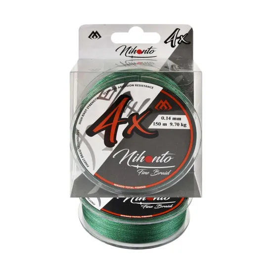 Plecionka spinningowa Mikado Nihonto Fine Braid 0.14mm 150m zielona