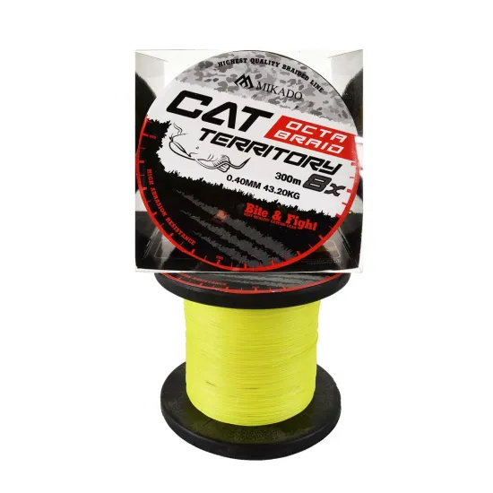 Plecionka sumowa Mikado Cat Territory Octa Braid 0.40mm 300m żółta fluo