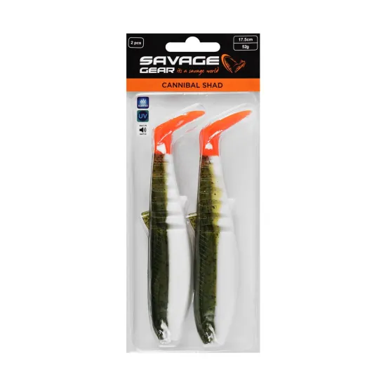 Przynęta kopyto Cannibal Shad Savage Gear 17.5cm Oli.H.Orange 2 sztuki
