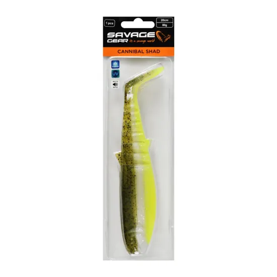Przynęta kopyto Cannibal Shad Savage Gear 20cm G.P.Yellow