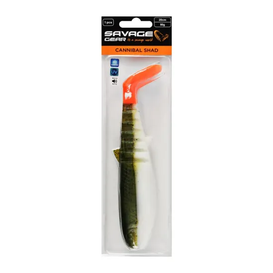 Przynęta kopyto Cannibal Shad Savage Gear 20cm Oli.H.Orange