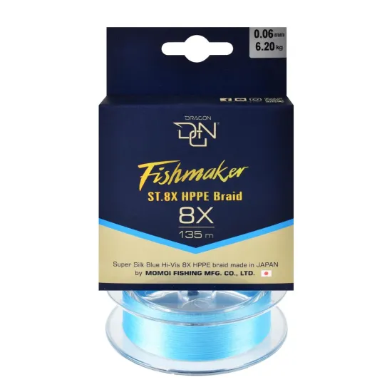 Plecionka spinningowa Dragon Fishmaker ST-8X 0.06mm 135m
