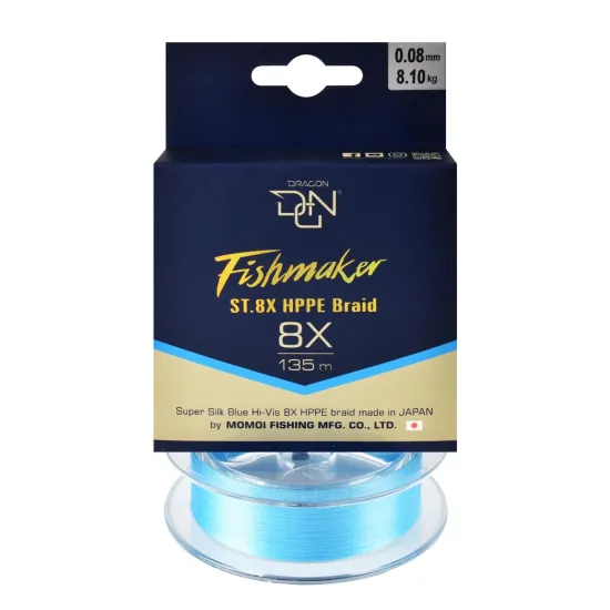 Plecionka spinningowa Dragon Fishmaker ST-8X 0.08mm 135m