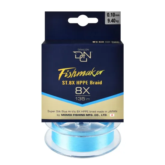 Plecionka spinningowa Dragon Fishmaker ST-8X 0.10mm 135m