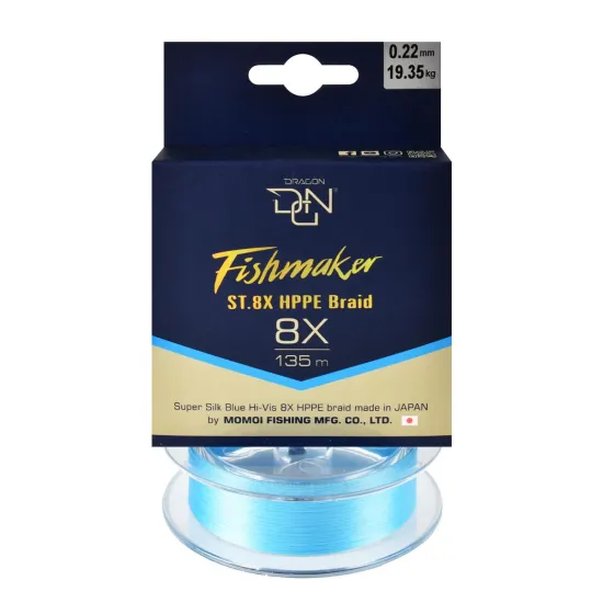 Plecionka spinningowa Dragon Fishmaker ST-8X 0.22mm 135m