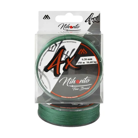 Plecionka spinningowa Mikado Nihonto Fine Braid 0.20mm 150m zielona