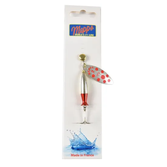 Błystka obrotowa Mepps Aglia Long Heavy srebrna / czerwona 2 16g
