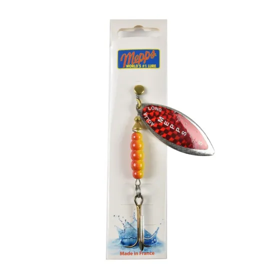 Błystka obrotowa Mepps Aglia Long Redbo srebrna 5 29g