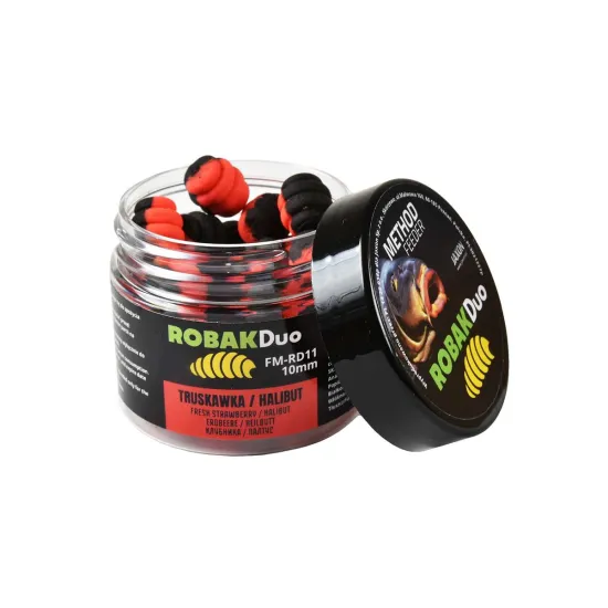Wafters Robak Duo Method Feeder 10mm truskawka, halibut Jaxon 25g
