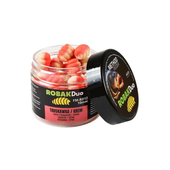 Wafters Robak Duo Method Feeder 10mm truskawka, krem Jaxon 25g