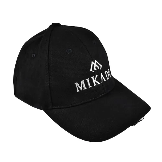 Czapka z daszkiem LED czarna Mikado