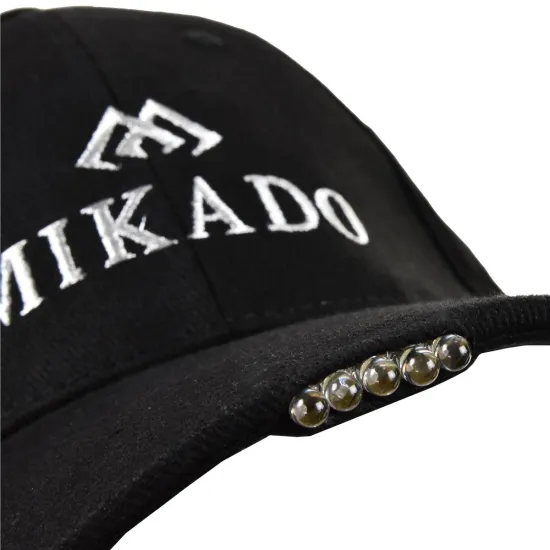 Czapka z daszkiem LED czarna Mikado-106816