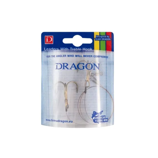 Przypon spinningowy Dragon z kotwicą rozmiar 1 40cm 18kg 2 sztuki