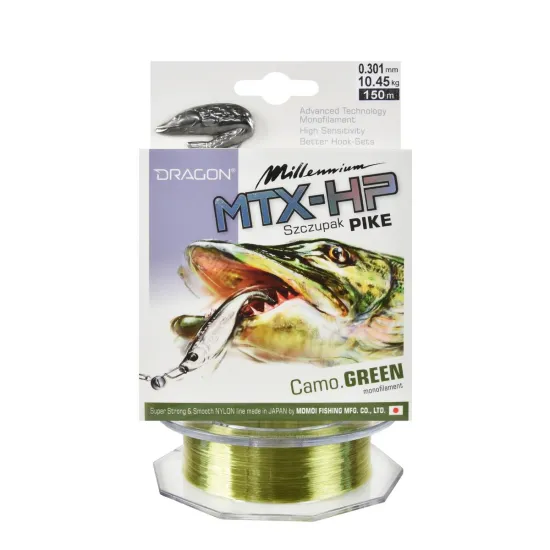 Żyłka spinningowa Dragon Millenium MTX-HP Szczupak 0.30mm 150m