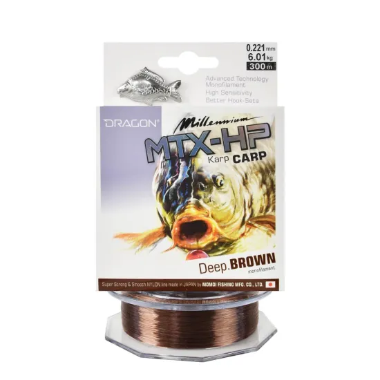 Żyłka karpiowa Dragon Millenium MTX-HP Karp 0.22mm 300m