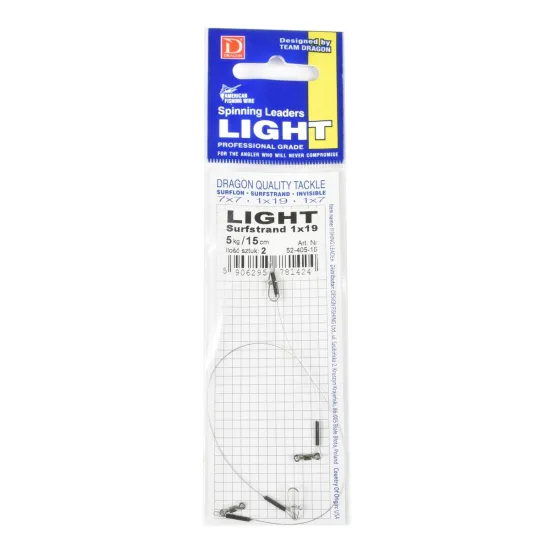 Przypon spinningowy Dragon 1x19 Surfstr.Light 5kg 15cm 2 sztuki