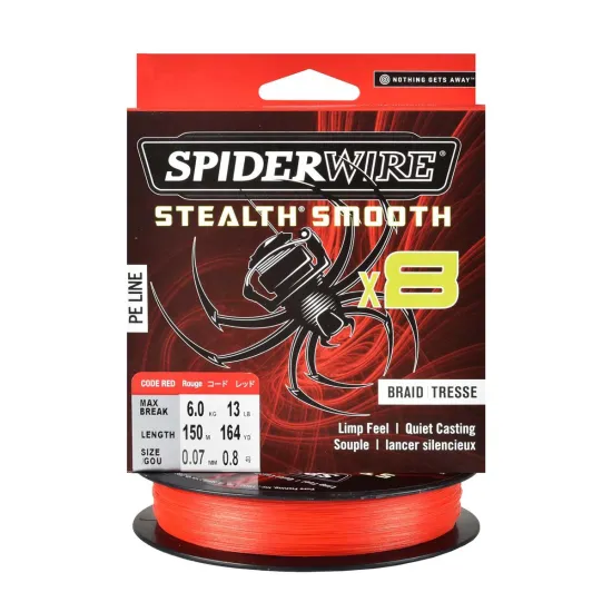 Plecionka spinningowa Spiderwire Steal Smooth 8 Red 0.07mm 150m