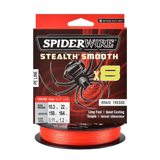 Plecionka spinningowa Spiderwire Steal Smooth 8 Red 0.11mm 150m