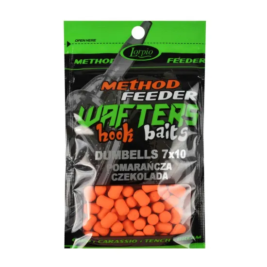 Dumbells wafters 7x10mm pomarańcza/czekolada Lorpio 20g