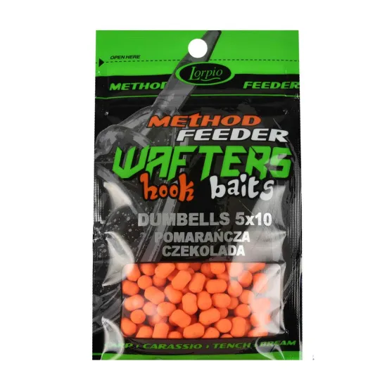 Dumbells wafters 5x10mm pomarańcza, czekolada Lorpio 20g