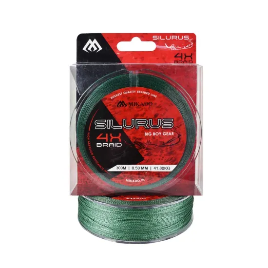 Plecionka sumowa Mikado Silurus 4X 0.50mm 300m zielona