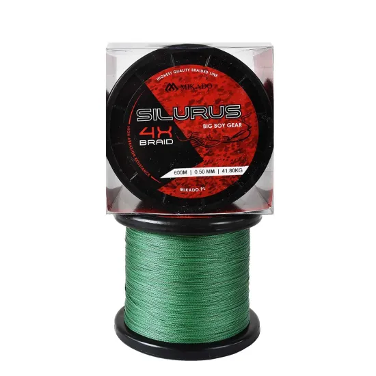 Plecionka sumowa Mikado Silurus 4X 0.50mm 600m zielona
