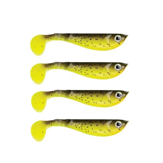 Przynęta ripper Pulse Shad Berkley brown chartreuse 8cm 4 sztuki