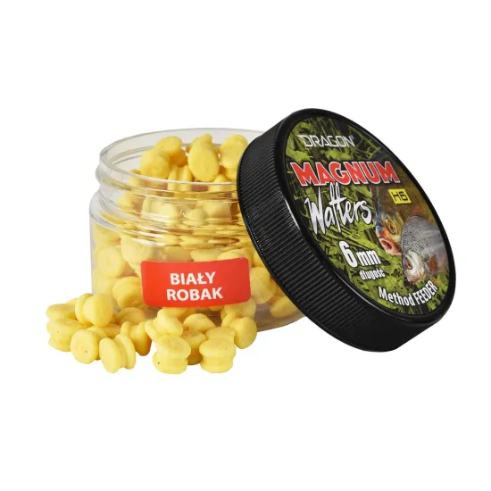 Przynęta Magnum H6 Wafters biały robak 6mm Dragon 60ml