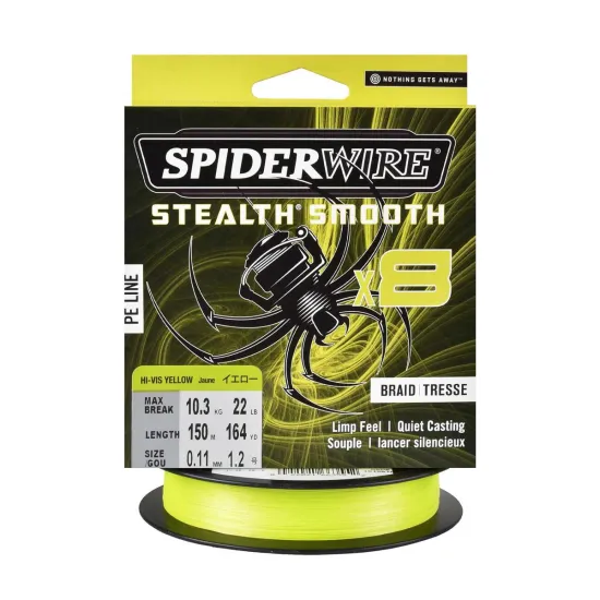 Plecionka spinningowa Spiderwire Steal Smooth 8 Yellow 0.11mm 150m