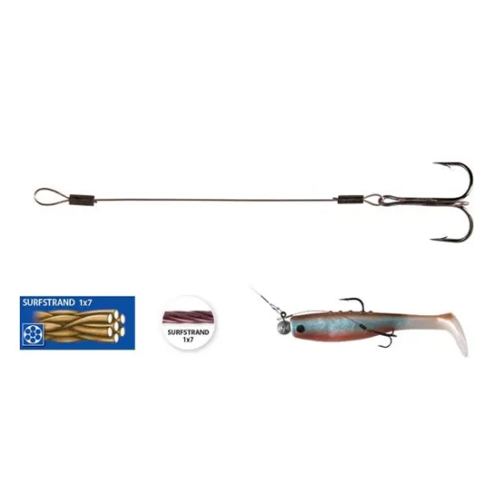 Dozbrojka Dragon 1x7 Surfstrand rozmiar 1/0 18kg 8cm 2 sztuki
